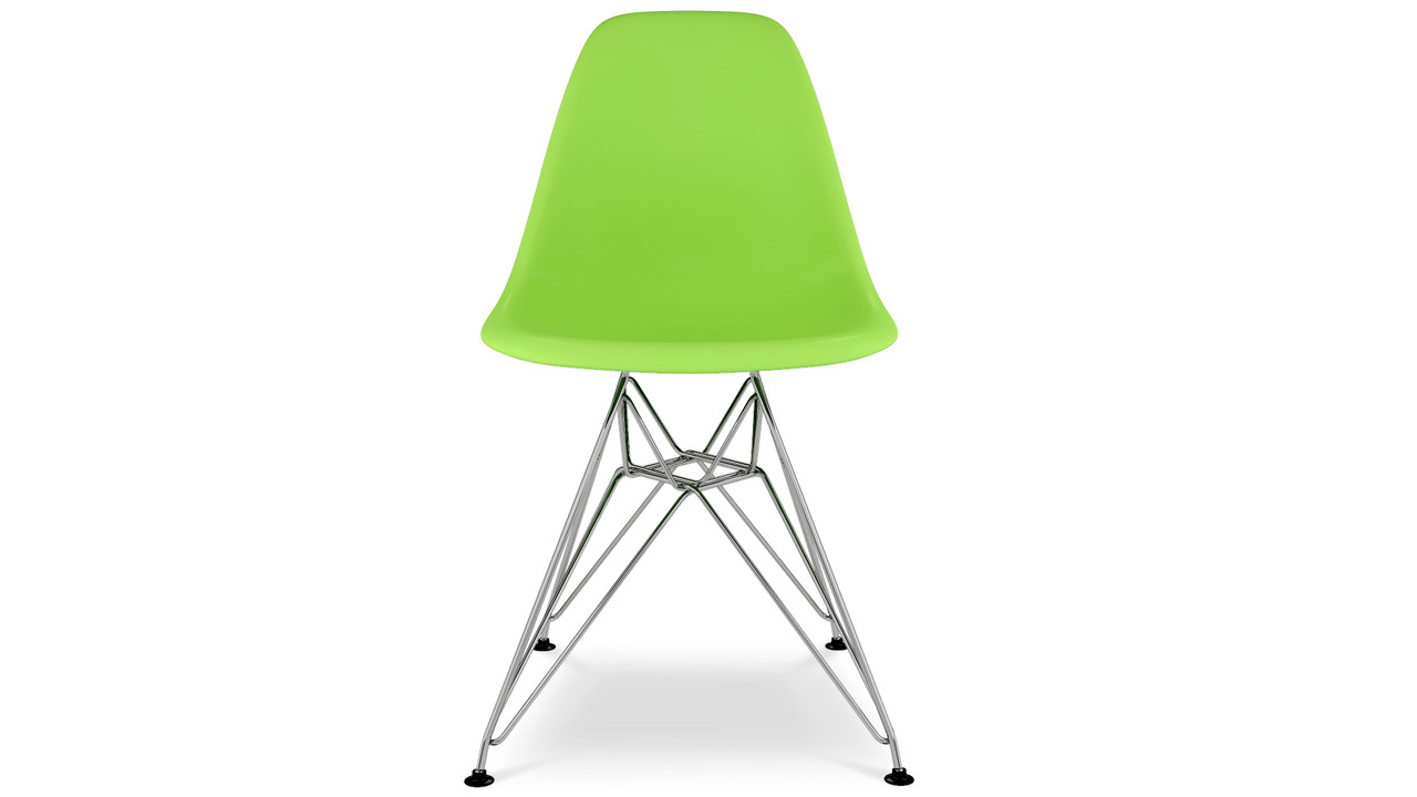 Eiffel Chair With Steel Legs, Green