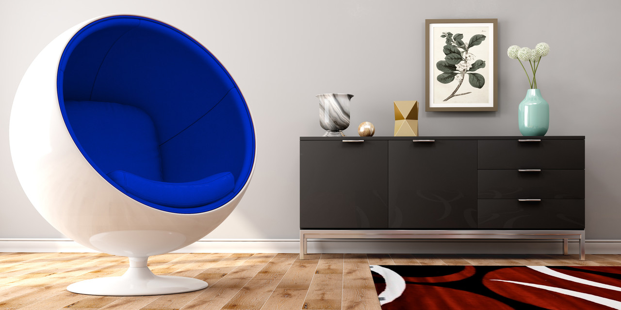 Eero Aarino Ball Chair, Blue