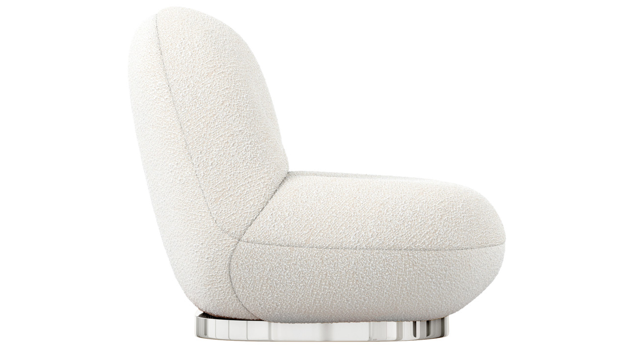 Breeze Boucle Chair, Stainless Steel