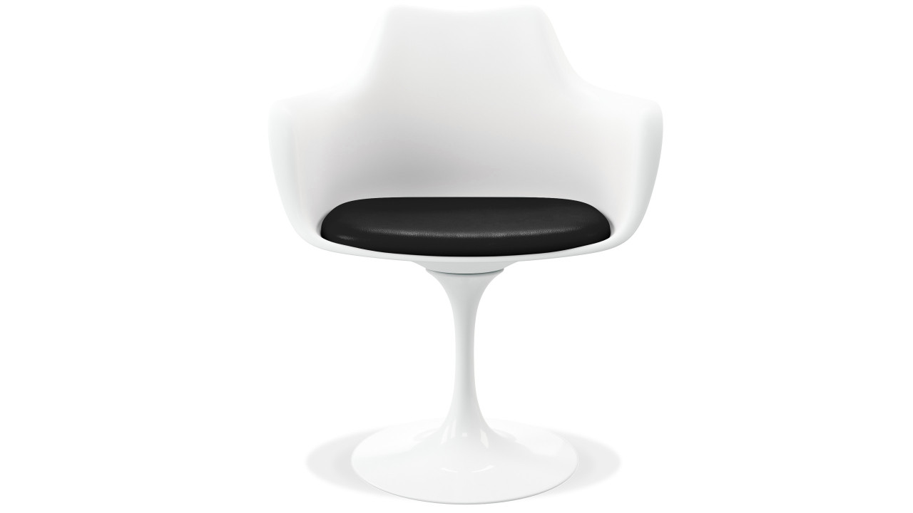 Tulip Swivel Armchair, Black