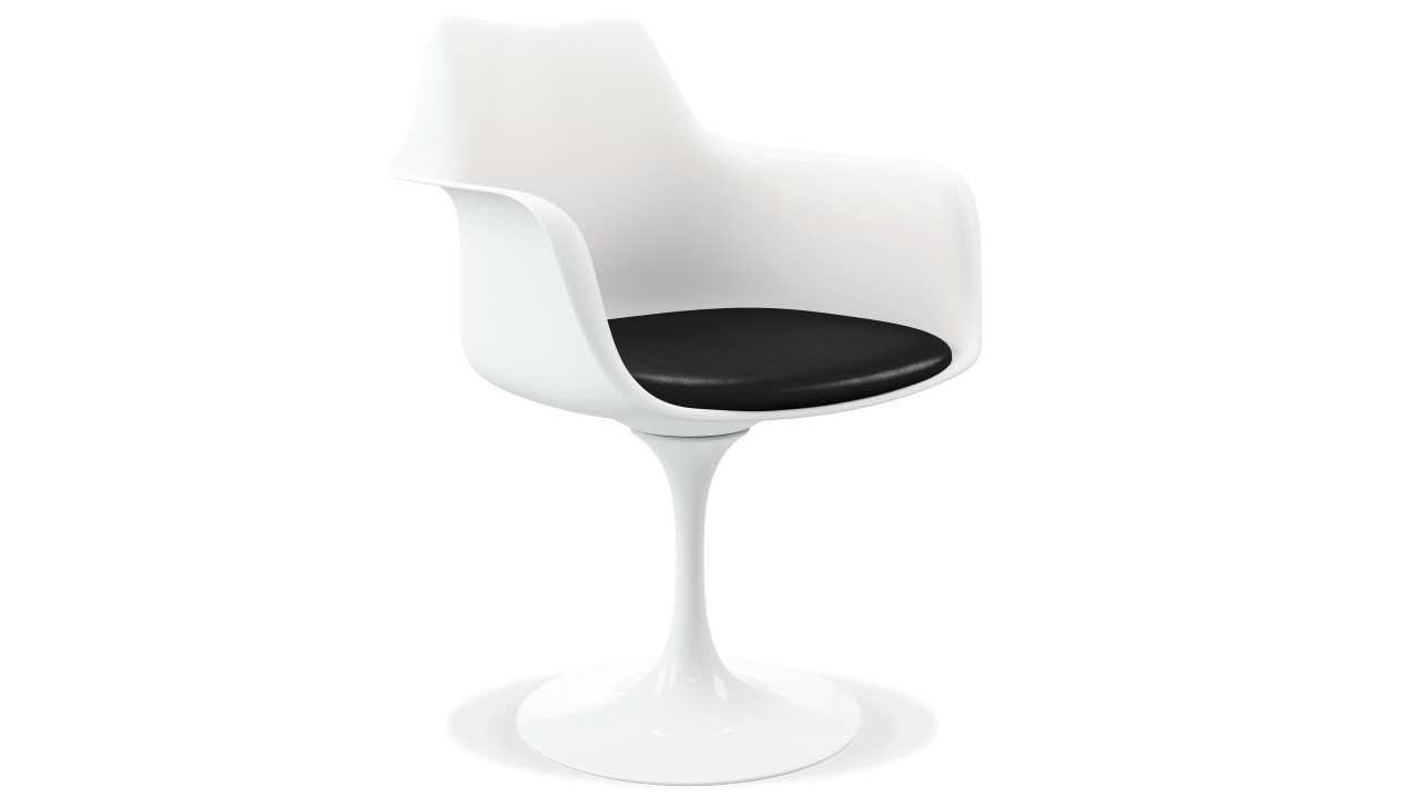 Tulip Swivel Armchair, Black