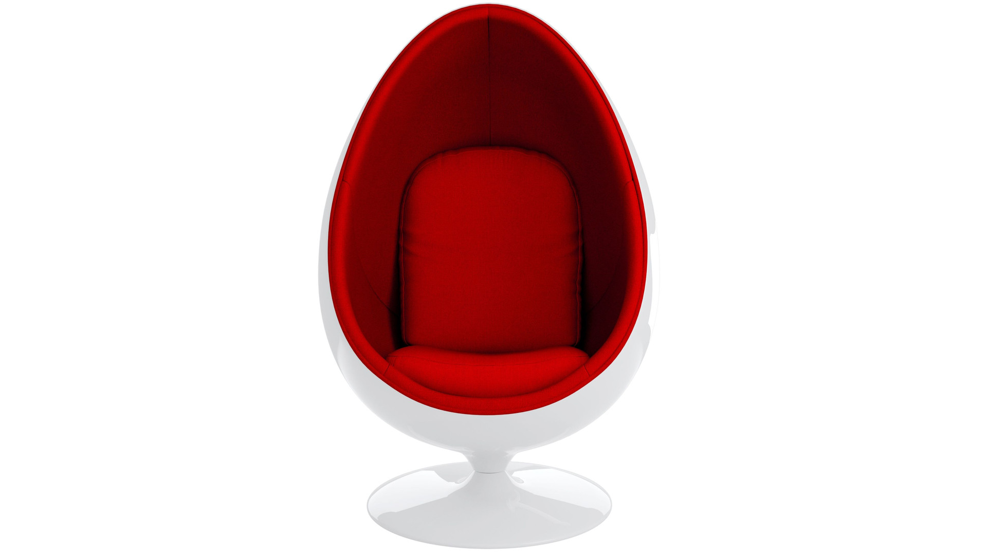 Alpha Egg Chair & Ottoman, Red