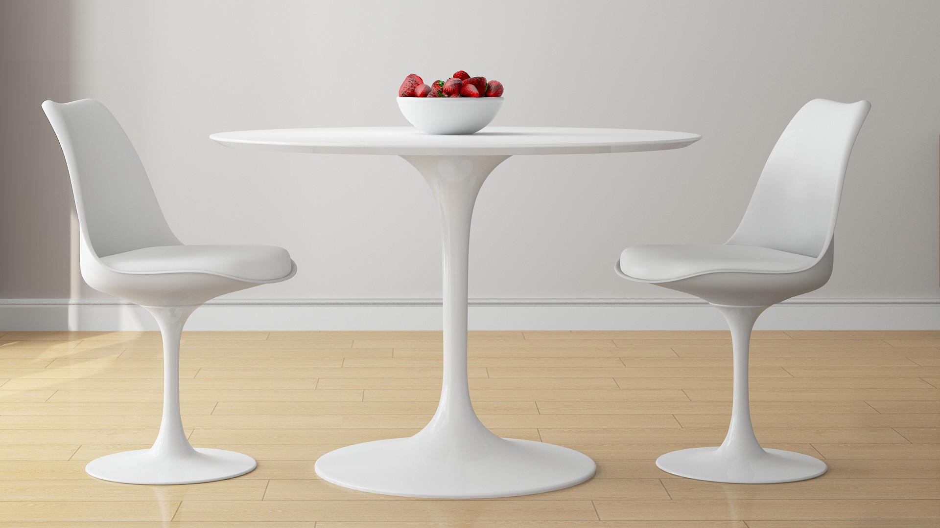 Tulip Fiberglass Dining Table , 42" Round