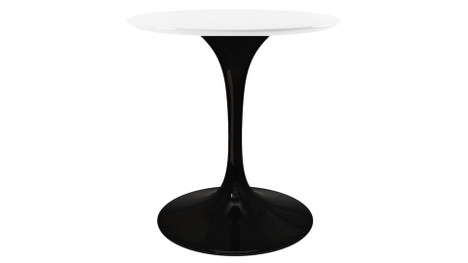 Tulip Fiberglass Dining Table, 32" Round Black Base