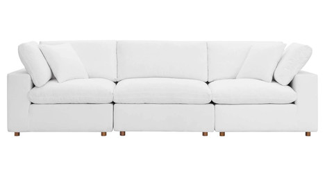 Haven 3 Seater Sectional Sofa, White