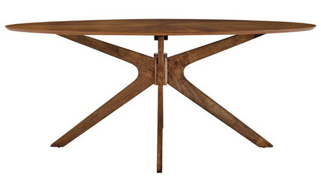 Verona Oval Dining Table,71" Walnut