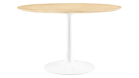 Tulip Wood Top Dining Table, 48" Round Natural