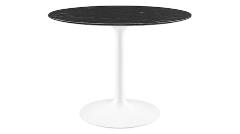 Tulip Marble Dining Table - 40" Round White Base