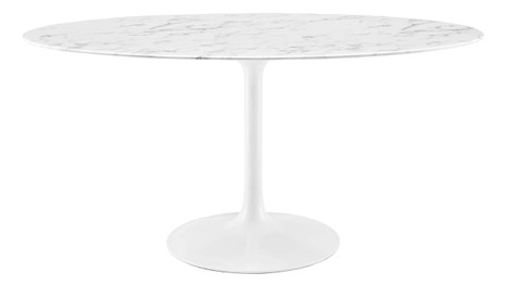 Tulip Marble Dining Table - 60" Oval