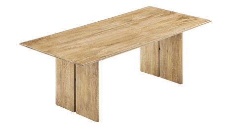Valdora Wood Dining Table, 86" Oak
