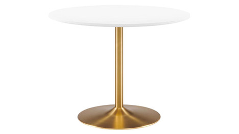 Liora Wood Dining Table - 40", Gold Base