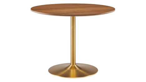 Liora Wood Dining Table - 40", Walnut Gold
