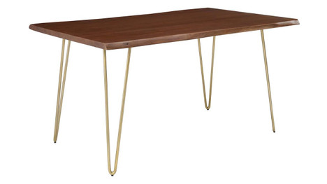 Oakridge Acacia Dining Table - 60", Walnut Gold