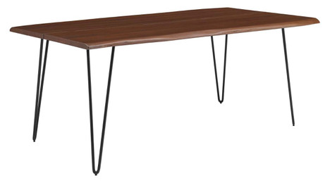 Oakridge Acacia Dining Table - 74", Walnut Black
