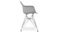 Eiffel Armchair With Steel Legs, Gray