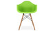 Eiffel Armchair With Wood Legs, Green