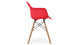 Eiffel Armchair With Wood Legs, Red