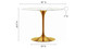 Tulip Marble Dining Table - 40" Round, Gold Base