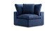 Haven 4 Seater Sectional Sofa With Ottoman, Navy Blue