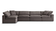 Haven 4 Seater Sectional Sofa With Ottoman, Gray