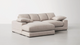 Aurelle Home 106" Reversible Contemporary Deep Seat Sectional Sofa, Cappuccino