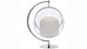 Hanging Bubble Chair With Stand, White Cushions