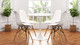 Tulip 32" Marble Dining Table & Eiffel Chairs Set