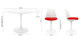 Tulip 48" Fiberglass Dining Table & Chairs Set
