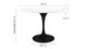 Tulip Fiberglass Dining Table, 48" Round Black Base