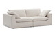 Duke 84" Deep Seat Sectional Sofa, 2 Seater, White