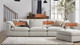 Duke Deep Seat Sofa, 3 Seater, Ivory