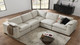 Duke 189" Deep Seat Sectional Sofa, 5 Seater, White