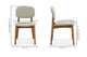 Cooper Dining Chair, Walnut Stain, Ivory