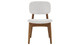 Cooper Dining Chair, Walnut Stain, White