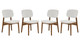 Cooper Dining Chair, Walnut Stain, White