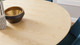 Tulip Wood Top Dining Table, 60" Round Natural Black