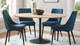 Tulip Wood Top Dining Table, 60" Round Natural Black
