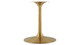 Tulip Wood Top Dining Table, 60" Round Cherry Gold