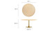 Tulip Wood Top Dining Table, 60" Round Natural Gold