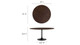Tulip Wood Top Dining Table, 60" Round Cherry Black