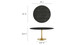 Tulip Marble Dining Table - 60" Round, Black Gold