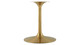 Tulip Wood Top Dining Table, 54" Round Gold Base