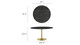 Tulip Marble Dining Table - 54" Round, Black Gold