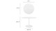 Tulip Wood Top Dining Table, 48" Round