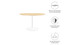 Tulip Wood Top Dining Table, 48" Round Natural