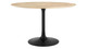 Tulip Wood Top Dining Table, 48" Round Natural Black