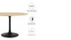 Tulip Wood Top Dining Table, 48" Round Natural Black