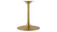 Tulip Wood Top Dining Table, 48" Round Natural Gold