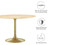 Tulip Wood Top Dining Table, 48" Round Natural Gold