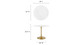 Tulip Wood Top Dining Table, 36" Round Gold Base